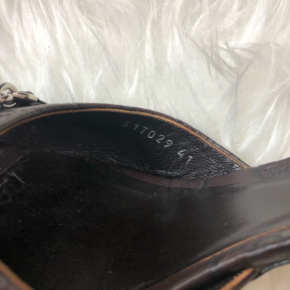 👠 GUCCI Guccissima Soft Chocolate Heels 41 11 - Picture 7 of 8